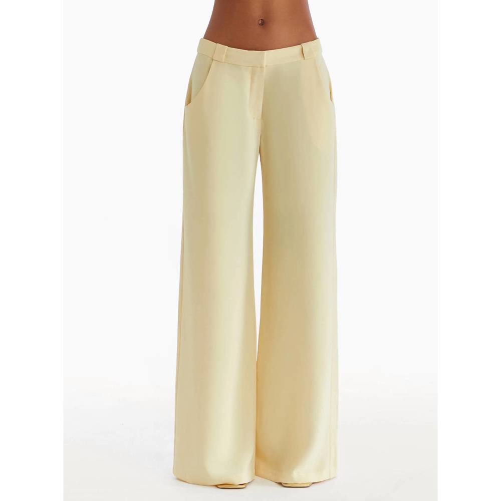 NEW AMANDA UPRICHARD saddler pants in cornsilk